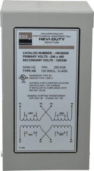 Sola/Hevi-Duty - 1 Phase, 240-480 Volt Input, 120/240 Volt Output, 60 Hz, 1/4 kVA, General Purpose Transformer - 4, 12, 3R, 4X NEMA Rating, 176°F Temp Rise, 4 Inch Wide x 4 Inch Deep x 8 Inch High, Indoor, Outdoor, Wall Mount - Eagle Tool & Supply