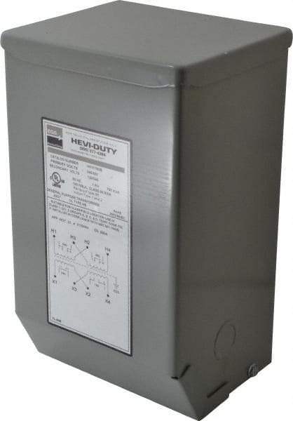 Sola/Hevi-Duty - 1 Phase, 240-480 Volt Input, 120/240 Volt Output, 60 Hz, 0.75 kVA, General Purpose Transformer - 4, 12, 3R, 4X NEMA Rating, 239°F Temp Rise, 6 Inch Wide x 5 Inch Deep x 10 Inch High, Indoor, Outdoor, Wall Mount - Eagle Tool & Supply