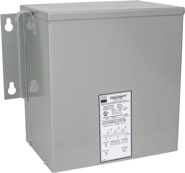 Sola/Hevi-Duty - 3 Phase, 480 Volt Input, 120 Volt Output, 60 Hz, 6 kVA, General Purpose Transformer - 4, 12, 3R, 4X NEMA Rating, 239°F Temp Rise, 16 Inch Wide x 9 Inch Deep x 13 Inch High, Indoor, Outdoor, Wall Mount - Eagle Tool & Supply