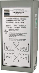 Sola/Hevi-Duty - 120/240 Input Volt, 12/24 Output Volt, 60 Hz, Buck Boost Transformer - 1 Phase, 4 Inch Wide x 3 Inch Deep x 6 Inch High, cULus Listed E77014 - Eagle Tool & Supply