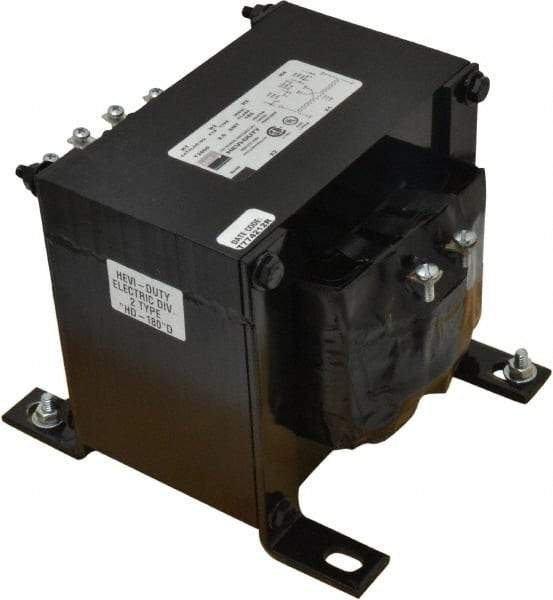 Sola/Hevi-Duty - 1 Phase, 2 kVA, Control Transformer - 2 Input, 1 Output Winding, 60 Hz, 9.13 Inch Deep x 6-1/4 Inch High, 239°F Temp Rise - Eagle Tool & Supply