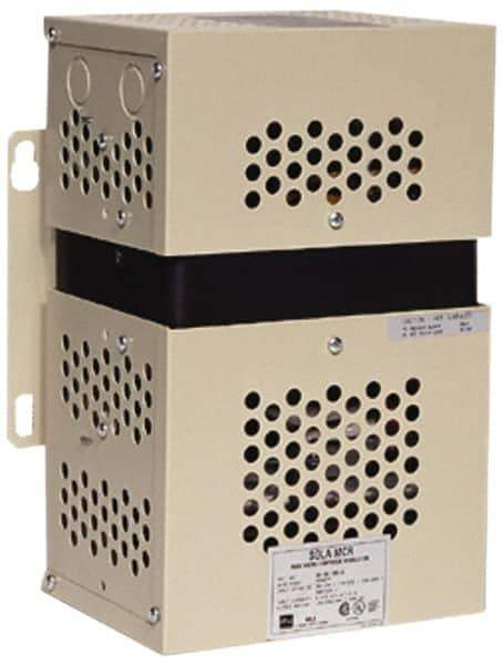 Sola/Hevi-Duty - 1 Outlet, 480 Volt Max Input, 5,000 VA, Hardwired Power Conditioner - 120 Volt, 208 Volt, 240 Volt Output, 13 Inch Wide x 28 Inch High x 9 Inch Deep - Eagle Tool & Supply