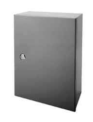 Wiegmann - 21" OAW x 21" OAH Powder Coat Finish Electrical Enclosure Back Panel - 24" x 24" Box, 14 Gauge Steel, Use with B242407CH/B242409CH/B242411CH/LOH242408/N12242406/N12242408/N12242410/N12242412/N12242416/RHC242408 - Eagle Tool & Supply