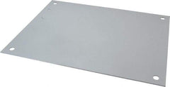 Wiegmann - 13" OAW x 17" OAH Powder Coat Finish Electrical Enclosure Back Panel - 20" x 16" Box, 14 Gauge Steel, Use with B201607CH/B201609CH/LOH201606/N12162006/N12162008/N12201606/N12201608/N12201610/N12201612/RHC201606 - Eagle Tool & Supply