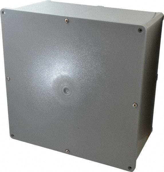 Thomas & Betts - Thermoplastic Junction Box Enclosure Screw Flat Cover - NEMA 4, 4X, 12" Wide x 12" High x 6" Deep, Corrosion Resistant - Eagle Tool & Supply