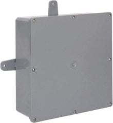 Thomas & Betts - Thermoplastic Junction Box Enclosure Screw Flat Cover - NEMA 4, 4X, 12" Wide x 12" High x 4" Deep, Corrosion Resistant - Eagle Tool & Supply