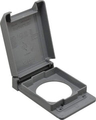 Thomas & Betts - Electrical Outlet Box Polycarbonate Single Receptacle Cover - Eagle Tool & Supply