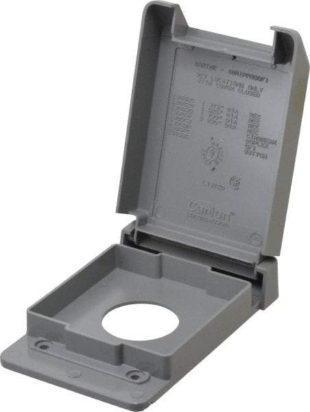 Thomas & Betts - Electrical Outlet Box Polycarbonate Single Receptacle Cover - Eagle Tool & Supply