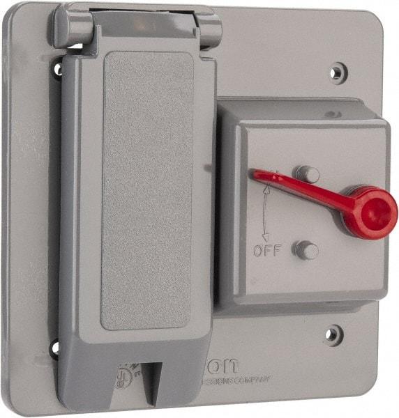 Thomas & Betts - Electrical Outlet Box Polycarbonate Combination Toggle with GFI Cover - Eagle Tool & Supply