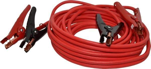 Southwire - 25 Ft. Long, 250 Amperage Rating, Insulated No Shock Sidekick Clamp - Red, 4 Wire Guage - Eagle Tool & Supply