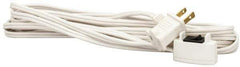 Southwire - 15', 16/2 Gauge/Conductors, White Indoor Extension Cord - 1 Receptacle, 10 Amps, UL SPT-2, NEMA 1-15P - Eagle Tool & Supply