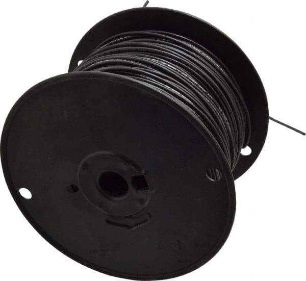 Southwire - 18 AWG, 16 Strand, Black Machine Tool Wire - PVC, Acid, Moisture and Oil Resistant, 500 Ft. Long - Eagle Tool & Supply