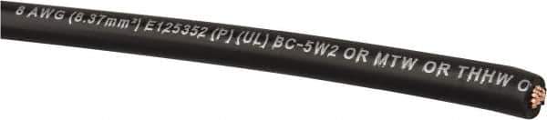 Southwire - 8 AWG, 19 Strand, Black Machine Tool Wire - PVC, Acid, Moisture and Oil Resistant, 500 Ft. Long - Eagle Tool & Supply