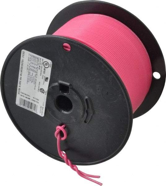 Southwire - 16 AWG, 26 Strand, Pink Machine Tool Wire - PVC, Acid, Moisture and Oil Resistant, 500 Ft. Long - Eagle Tool & Supply