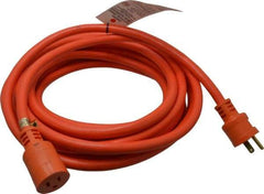 Southwire - 25', 14/3 Gauge/Conductors, Black Indoor & Outdoor Extension Cord - 1 Receptacle, 15 Amps, 125 VAC, UL SJTOW, NEMA 5-15P, 5-15R - Eagle Tool & Supply