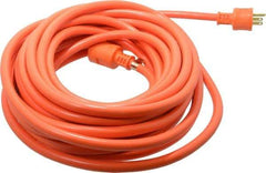 Southwire - 50', 14/3 Gauge/Conductors, Multicolor Indoor & Outdoor Extension Cord - 1 Receptacle, 15 Amps, 125 VAC, UL SJTOW, NEMA 5-15P, 5-15R - Eagle Tool & Supply