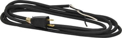 Southwire - 9', 16/2 Gauge/Conductors, Black Outdoor Replacement Cord - 1 Receptacle, 13 Amps, 125 VAC, UL SJEOOW, NEMA 1-15P - Eagle Tool & Supply
