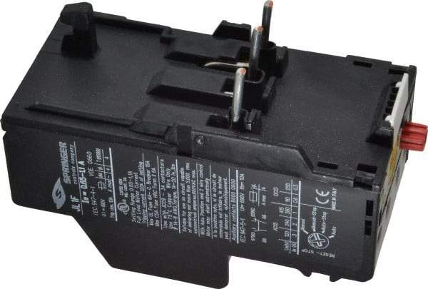 Springer - 0.65 to 1.1 Amp, IEC Overload Relay - Trip Class 10, For Use with 9-32A JC Contactors - Eagle Tool & Supply