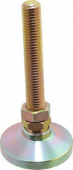 Gibraltar - 5/8-11 Bolt Thread, Studded Pivotal Stud Mount Leveling Pad & Mount - 6,000 Max Lb Capacity, 2-1/2" Base Diam - Eagle Tool & Supply
