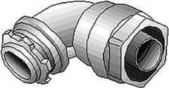 Thomas & Betts - 2-1/2" Trade, Malleable Iron Threaded Angled Liquidtight Conduit Connector - Insulated - Eagle Tool & Supply