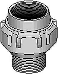 Thomas & Betts - 2-1/2" Trade, Steel Threaded Straight Rigid/Intermediate (IMC) Conduit Male Union - Noninsulated - Eagle Tool & Supply