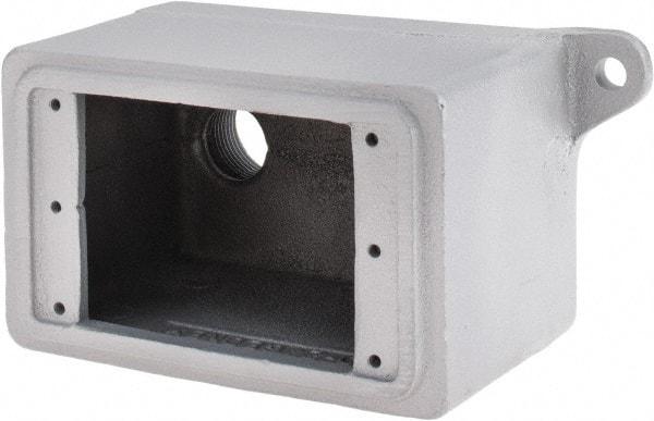 O-Z/Gedney - 1 Gang, 3/4" Knockouts, Iron Rectangle Outlet Box - Weather Resistant - Eagle Tool & Supply