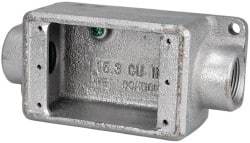 Thomas & Betts - 1 Gang, (2) 3/4" Knockouts, Iron Rectangle Device Box - Zinc Plated - Eagle Tool & Supply