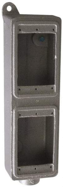 O-Z/Gedney - 1 Gang, 3/4" Knockouts, Iron Rectangle Device Box - Aluminum Enamel, Zinc Electroplated - Eagle Tool & Supply