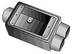 Thomas & Betts - 2 Gang, (2) 1/2" Knockouts, Iron Rectangle Device Box - Zinc Plated - Eagle Tool & Supply