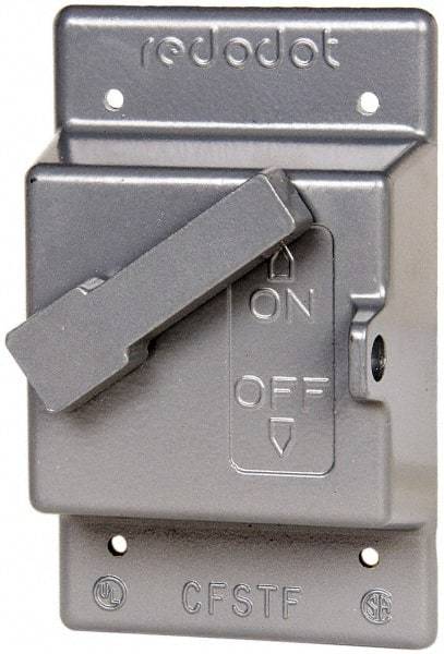 Thomas & Betts - Electrical Outlet Box Aluminum Switch Cover - Includes Gasket & Screw - Eagle Tool & Supply