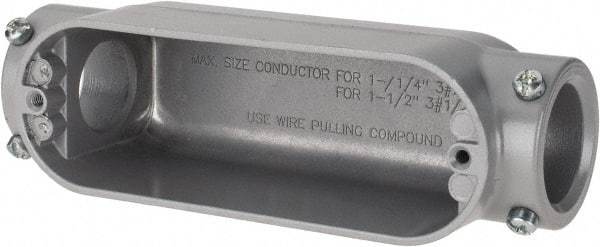 Hubbell Killark - Form Set Screw, C Body, 1-1/4" Trade, EMT Aluminum Conduit Body - Oval, 8-7/16" OAL, Dry Locations - Eagle Tool & Supply