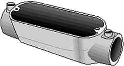 Hubbell Killark - LL Body, 1-1/4" Trade, EMT Aluminum Conduit Body - Oval, 6-7/8" OAL, Dry Locations - Eagle Tool & Supply