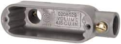 Hubbell Killark - Form Set Screw, LB Body, 1/2" Trade, EMT Aluminum Conduit Body - Oval, 4-17/32" OAL, 4 cc Capacity - Eagle Tool & Supply