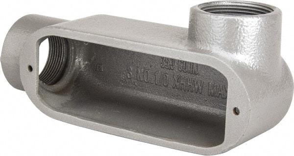 Hubbell Killark - Form 35, LR Body, 1-1/2" Trade, IMC, Rigid Malleable Iron Conduit Body - Oval, 8-1/8" OAL, 31 cc Capacity, Hazardous & Wet Locations - Eagle Tool & Supply