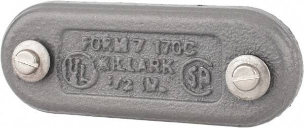 Hubbell Killark - 1/2" Trade, Cast Iron Conduit Body Cover Plate - Use with Form 7 Conduit Bodies - Eagle Tool & Supply