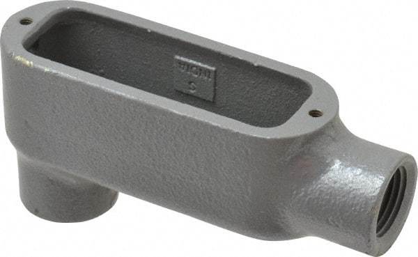Hubbell Killark - Form 35, LB Body, 1/2" Trade, IMC, Rigid Malleable Iron Conduit Body - Oval, 4-17/32" OAL, 4 cc Capacity, Hazardous & Wet Locations - Eagle Tool & Supply