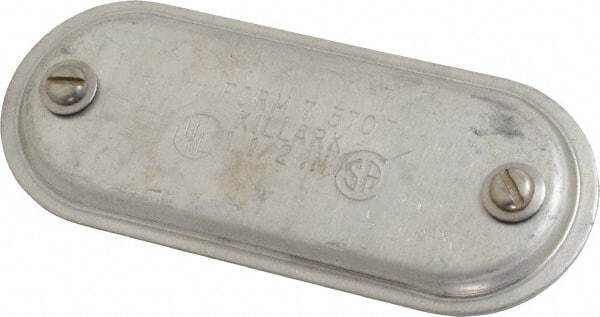 Hubbell Killark - 1-1/2" Trade, Aluminum Conduit Body Cover Plate - Use with Form 7 Conduit Bodies - Eagle Tool & Supply