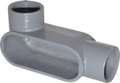 Hubbell Killark - Form 7, LL Body, 1-1/2" Trade, IMC, Rigid Iron Conduit Body - Oval, 7-1/4" OAL, 26 cc Capacity, Gray, Hazardous & Wet Locations - Eagle Tool & Supply