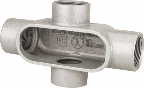 Hubbell Killark - Form 7, X Body, 1-1/2" Trade, IMC, Rigid Iron Conduit Body - Oval, 8-7/16" OAL, 27 cc Capacity, Gray, Hazardous & Wet Locations - Eagle Tool & Supply