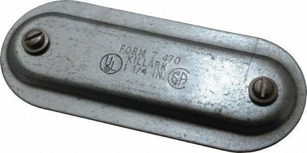 Hubbell Killark - 1-1/4" Trade, Steel Conduit Body Cover Plate - Use with Form 7 Conduit Bodies - Eagle Tool & Supply