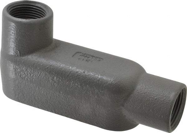 Hubbell Killark - Form 7, LB Body, 1" Trade, IMC, Rigid Iron Conduit Body - Oval, 6-5/16" OAL, 11 cc Capacity, Gray, Hazardous & Wet Locations - Eagle Tool & Supply