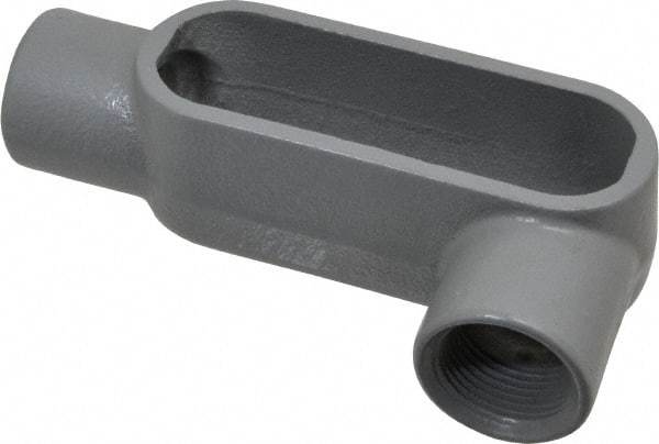 Hubbell Killark - Form 7, LL Body, 1" Trade, IMC, Rigid Iron Conduit Body - Oval, 6-5/16" OAL, 11 cc Capacity, Gray, Hazardous & Wet Locations - Eagle Tool & Supply