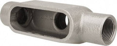 Hubbell Killark - Form 7, TB Body, 1" Trade, IMC, Rigid Iron Conduit Body - Oval, 7-5/8" OAL, 15-1/2 cc Capacity, Gray, Hazardous & Wet Locations - Eagle Tool & Supply