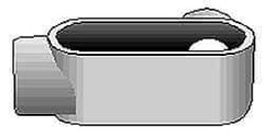 Hubbell Killark - Form Set Screw, LR Body, 1-1/2" Trade, EMT Aluminum Conduit Body - Oval, 6-7/8" OAL, Dry Locations - Eagle Tool & Supply