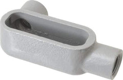 Hubbell Killark - Form 7, LL Body, 1/2" Trade, IMC, Rigid Iron Conduit Body - Oval, 4-11/16" OAL, 4 cc Capacity, Gray, Hazardous & Wet Locations - Eagle Tool & Supply