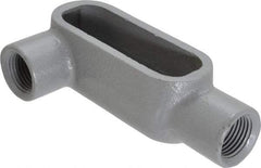 Hubbell Killark - Form 7, LR Body, 1/2" Trade, IMC, Rigid Iron Conduit Body - Oval, 4-11/16" OAL, 4 cc Capacity, Gray, Hazardous & Wet Locations - Eagle Tool & Supply