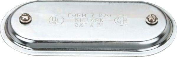 Hubbell Killark - 2-1/2" & 3" Trade, Steel Conduit Body Cover Plate - Use with Form 7 Conduit Bodies - Eagle Tool & Supply