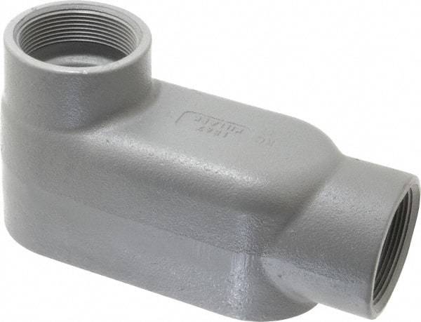 Hubbell Killark - Form 7, LB Body, 2" Trade, IMC, Rigid Iron Conduit Body - Oval, 8-1/4" OAL, 48 cc Capacity, Gray, Hazardous & Wet Locations - Eagle Tool & Supply