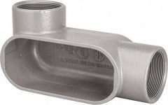 Hubbell Killark - Form 7, LL Body, 2" Trade, IMC, Rigid Iron Conduit Body - Oval, 8-1/4" OAL, 48 cc Capacity, Gray, Hazardous & Wet Locations - Eagle Tool & Supply