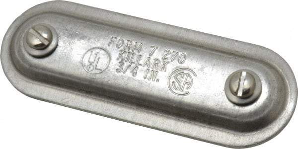 Hubbell Killark - 3/4" Trade, Aluminum Conduit Body Cover Plate - Use with Form 7 Conduit Bodies - Eagle Tool & Supply